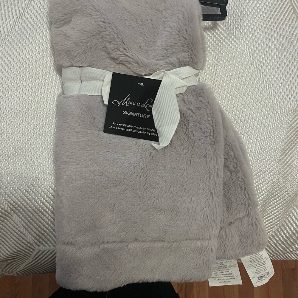 Baby blanket throw - grey